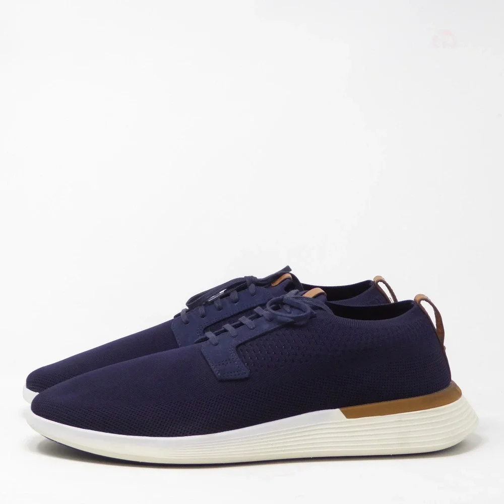 Wolf & Shepherd Mens SwiftKnit Derby Shoes Navy Blue Knit Sneakers 15